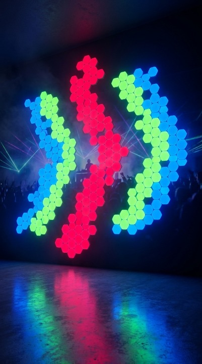 Hexagonal RGB LED Wall Light Smart Bluetooth Wi-Fi Control
