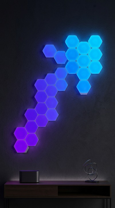 Hexagonal RGB LED Wall Light Smart Bluetooth Wi-Fi Control